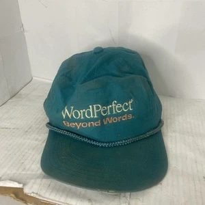 Vintage 1990's Word Perfect SnapBack Computer PC Windows Tech Zipper Hat/Cap - Picture 1 of 5