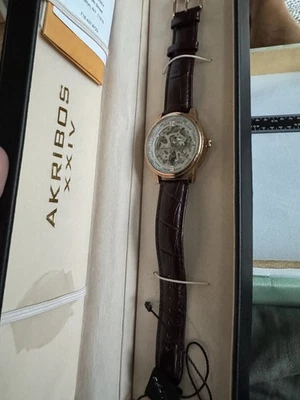 Akribos XXIV Men's Automatic Watch- Brand New In Box AK1073RGB - Image 1 of 4