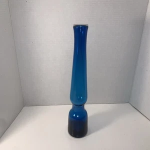 Vintage Multi Blue Blenko large tapered Blown Glass Vase. - Picture 1 of 11