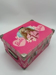 Vintage Barbie Storage Box 1997 W/Metal Handles & Corners - Picture 1 of 7