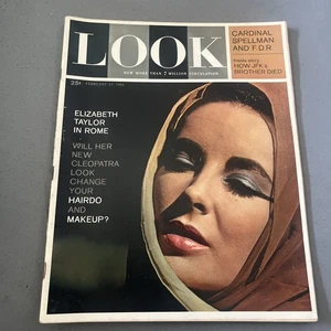 LOOK Magazine 1962 ELIZABETH LIZ TAYLOR Feb 27 No Label FREE SHIP - Imagen 1 de 11