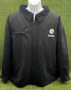 Giacca da lavoro Pittsburgh Steelers Reebok NFL Duck Canvas trapuntata foderata cappotto uomo XXL - Foto 1 di 7