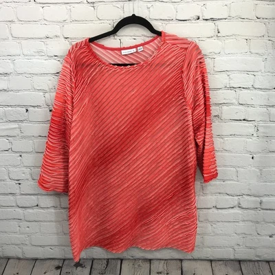 Susan Graver Топ женщин 1 X розовый легкий чистый короткий рукав блузка эластичной - Изображение 1 из 4