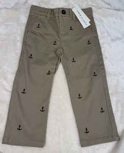 NWT JANIE AND JACK Anchor Embroidered Khaki Pants Size 2T $45.00 - Picture 1 of 6