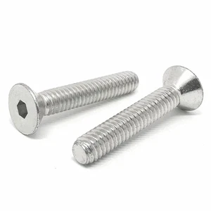 #10-32x7/8" 18-8 Stainless Steel Flat Head Socket Cap Screws (Choose Qty) - Picture 1 of 6