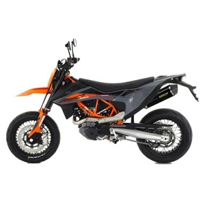 POT D'ECAPPEMENT ARROW ALUMINIUM NOIR + KAT EURO4 EURO5 POUR KTM 690 SMC R 19-24 - Picture 1 of 6