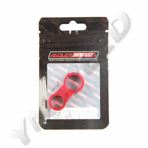 US SHIP 4AN (11.9mm) To 6AN (14.6mm) Billet Stepped Dual Fuel Hose Separator Red - Picture 1 of 5