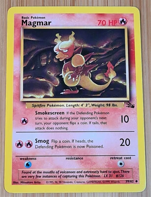 Magmar # 39/62 Uncommon aus Fossil von 2000 Pokemon Englisch Near Mint Vintage - Bild 1 von 3