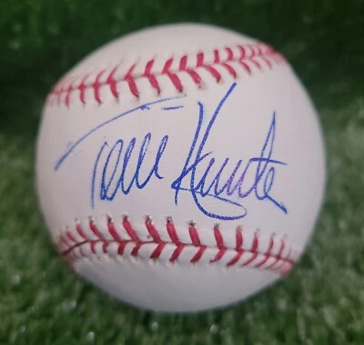 Tori Hunter Firmado Oficial Grandes Ligas Béisbol OMLB Gemelos/Ángeles Foto 1 de 4