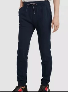Tommy Hilfiger Herren Blau Stretch Freizeit Bündchen Jogger Jogginghose Hose Gr. M - Bild 1 von 6