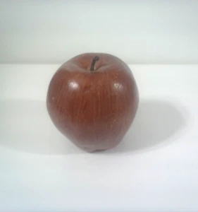 Realistic Wooden Red Delicious Apple Decorative Art Basket Funny Fake - Picture 1 of 7