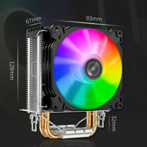 Dual Heat Pipes CPU Cooling Fan 12V Computer RGB Fan - Afbeelding 1 van 12