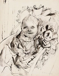 Bruno Krauskopf Novembergruppe Berlin Expressionismus Tuschezeichnung - Bild 1 von 4