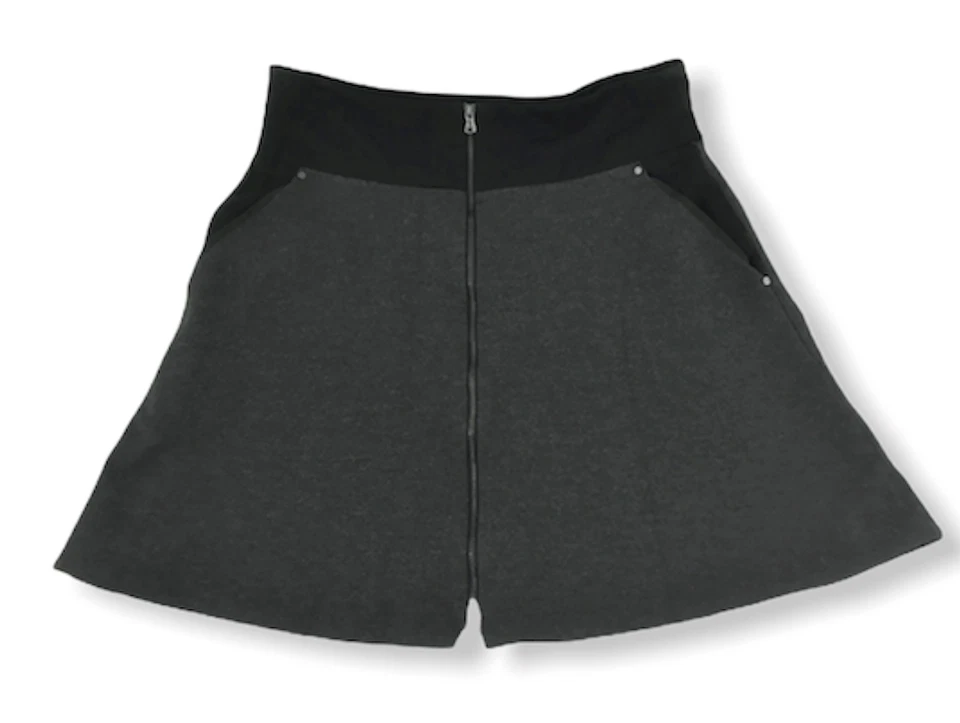 Falda Kenneth Cole New York Gris y Negro Thayer Cremallera EE. UU. 4 Foto 1 de 4