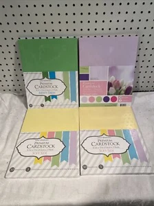 Darice Core' dinations Premium Canvas Textured Cardstock 4 Packs Of 50 - Picture 1 of 6