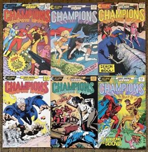 Champions Vol. 1 #1-6 COMPLETE MINI SERIES SET - Eclipse Comics 1986 - Dumb