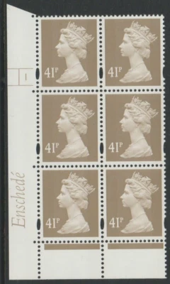 GB Machin COMO NUEVO Enschede 41p bloque de cilindros 1 sin punto amarillo flúor MNH Foto 1 de 2