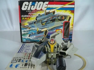 K24i5747 SHARC W BOX DEEP SIX & DECALS 1984 GI JOE 100% COMPLETE ORIGINAL HASBRO - Picture 1 of 24