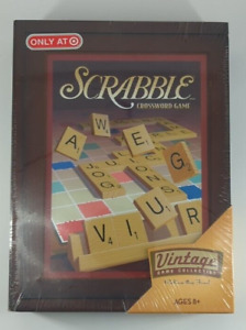 Hasbro Parker Bros Scrabble Crossword Game Vintage Collection In Wooden Box