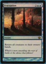 Evacuation FOIL 8th Edition HEAVILY PLD Blue Rare MTG CARD (ID# 116045) ABUGames