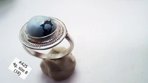 Turquoise golden hills from Kazakhstan, handmade 925 sterling silver ring #25 - Picture 1 of 7