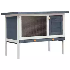 Outdoor Wood Rabbit Hutch Bunny Cage Guinea Pig House Pet Cage Raised House - Picture 1 of 30