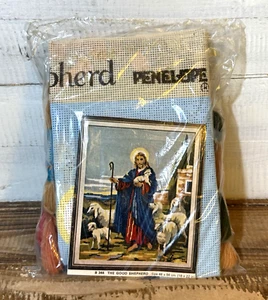 Kit Aghi Penelope Vintage "Il Buon Pastore" 18" x 22" Religioso - Foto 1 di 5