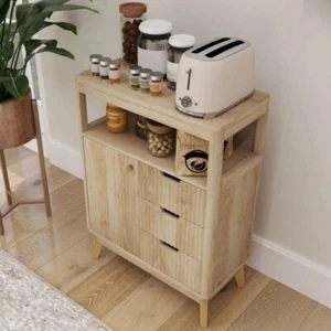 Small Sideboard Storage Cabinet Hallway Kitchen Side Unit Cupboard 3 Drawers - Picture 1 of 6