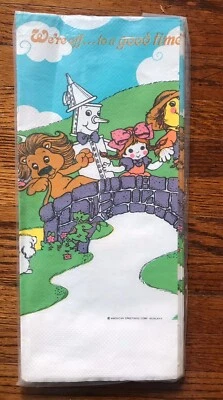NOS Vtg Wizard Of Oz Party Paper TableCloth Cover American Greetings 1979 54x96” - Image 1 of 4