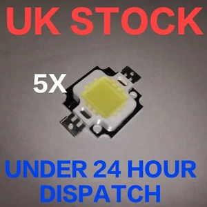 5X 10W LED Chip Floodlight COLD WHITE ONLY LED COB CHIP 11v - Picture 1 of 6