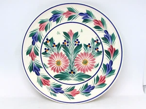 HB Henriot Quimper France Dinner Plate, Floral Pattern 9.5" - Picture 1 of 4