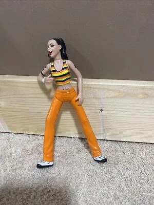 1998 Spice Girls Action Figure SPORTY SPICE Mel C Orange Pants Striped Top Vtg  - Image 1 of 3