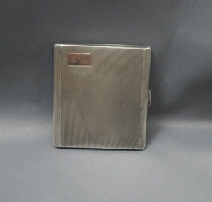 Art Deco Motor gedreht Zigarettenetui in 925 silber gestempelt 1938 135g silber - Bild 1 von 9