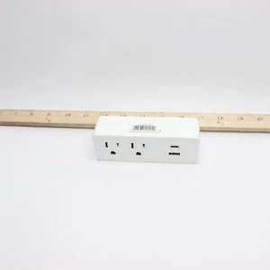 Leviton 15 Amp 2-Outlet Wall Tap Adapter with USB-A and USB-C Ports - Picture 1 of 5