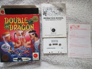 Double Dragon C64 Melbourne House Cassette Tape Box CIB - Picture 1 of 12