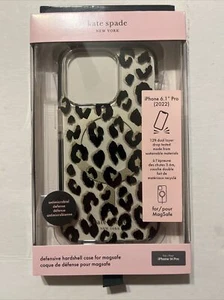Kate Spade Apple iPhone 14 PRO Cheetah Leopard Protective Hardshell Case - Picture 1 of 6