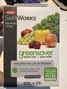 Carbon Filter Refills Good Grips GreenSaver OXO 4 Pack One Year Supply New - Picture 1 of 6