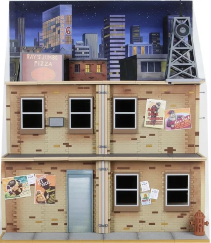 NECA TMNT Teenage Mutant Ninja Turtles Cartoon Toon Street Scene Diorama Cover