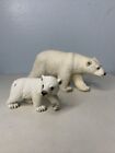 Schleich Polar Bear Animal Figures Lot Adult Cub Retired Collectibles 2005
