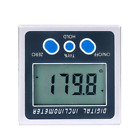 Mini Digital Inclinometer Protractor Level Box Magnetic Base Angle Meter 2*180