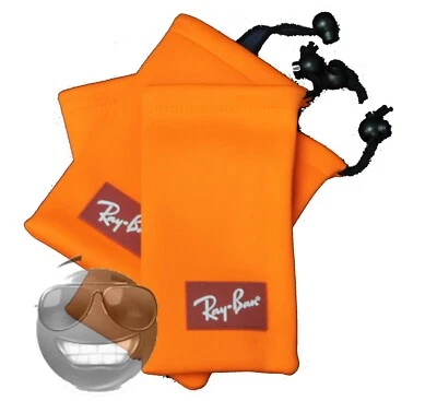 NEW RAY-BAN EYEGLASSES SUNGLASSES OPTICAL POUCH ORANGE CASE ONLY