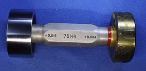 76 mm K6 -0,015 +0,004 * Misuratore spina liscia * Go No-Go * JSATool - Svizzero - Foto 1 di 2