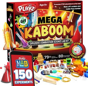 Mega Kaboom! 150+ Explosive Science Experiments Kit for Kids Age 8-12 with 75 Ap - Picture 1 of 9