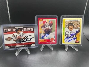 DAN FOUTS, OZZIE NEWSOME, TOM MACK AUTOGRAPHED HOF'ER CARDS - GET ALL 3! - Picture 1 of 13