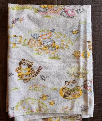 Camisa Vintage Cuentos Sello 1980’s Dibujos Animados Bebé Recibiendo Manta Dundee Foto 1 de 4