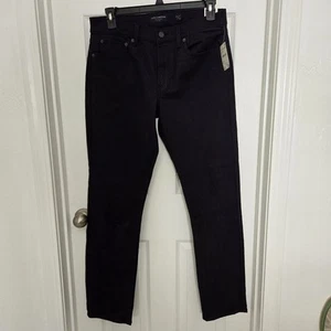 Lucky Brand Mens Jeans Pants Slim Straight 2Way Stretch Black 33W  - Picture 1 of 13