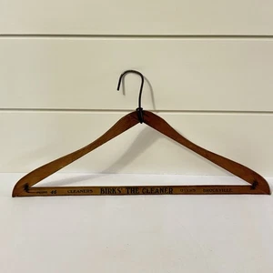 Vintage Birks the Cleaner Wooden Hanger – Dyers & Cleaners Brockville Ontario - Picture 1 of 5