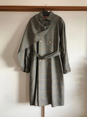 Gucci Wool Checkered Trench Coat Men’s L Gray Italy 2019AW Runway Collection - Image 1 of 4