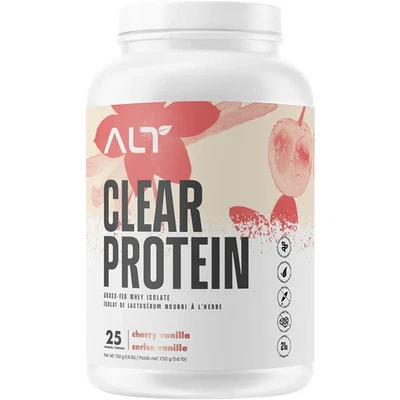 ALT Clear Whey Aislado Cereza Sabor Vainilla Hierba Alimentado Sin Azúcar 730g NUEVO Foto 1 de 2