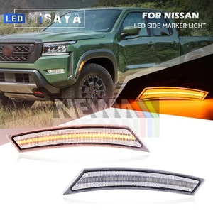 For 2022-up Nissan Frontier LED Amber Side Marker Reflector Light Clear Lens - Picture 1 of 11